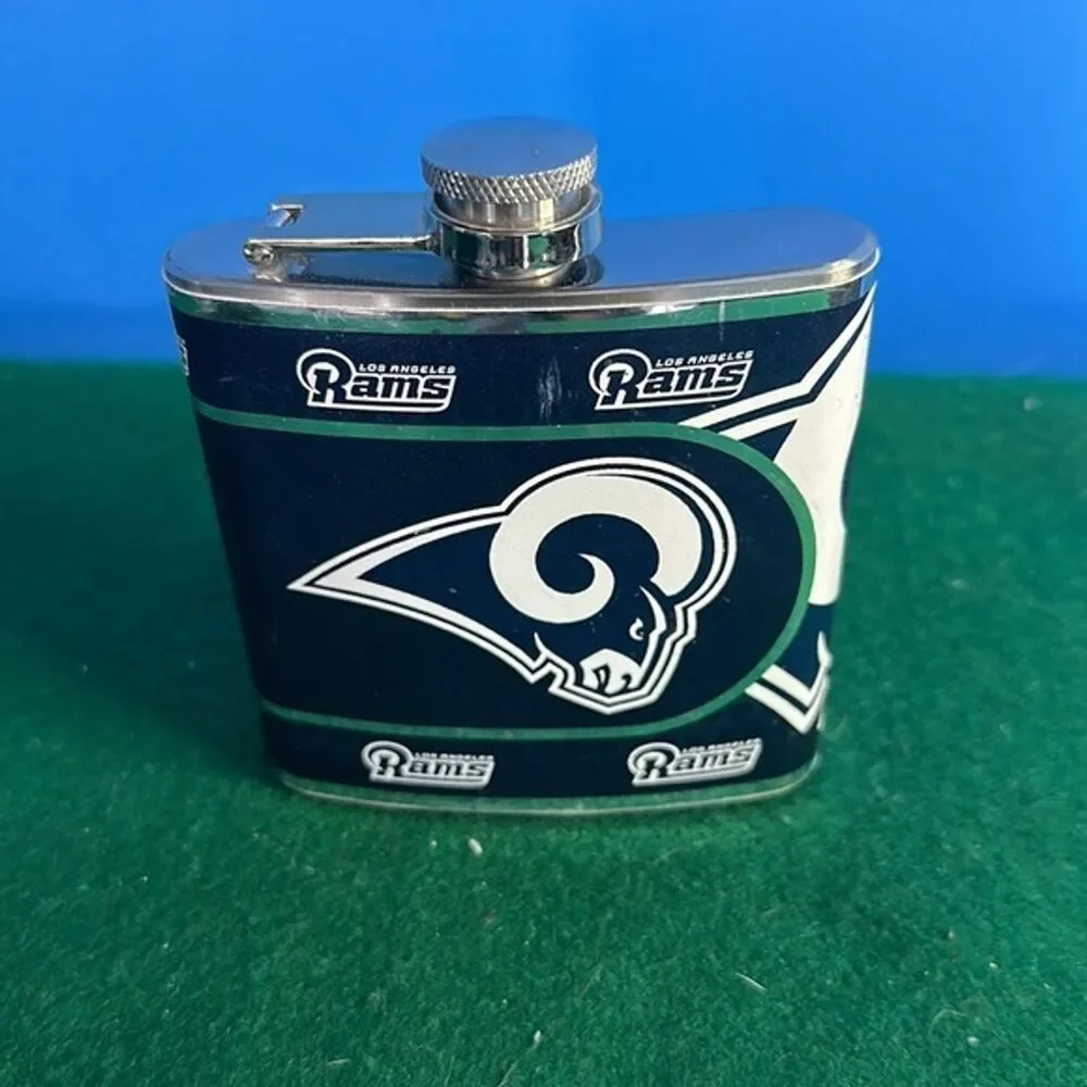 NFL Los Angeles Rams Official Team Logo Stainless Steel Hip Flask Football Fan